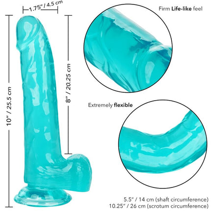 CALEXOTICS - DILDO MĂRIMEA QUEEN ALBASTRU 20,3 CM