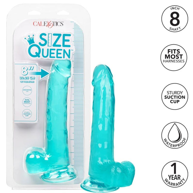 CALEXOTICS - DILDO MĂRIMEA QUEEN ALBASTRU 20,3 CM