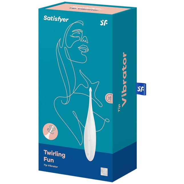 SATISFYER - VIBRATOR TWIRLING FUN TIP ALB