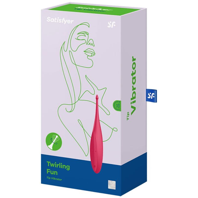 SATISFYER - VIBRATOR TWIRLING FUN TIP ROȘU
