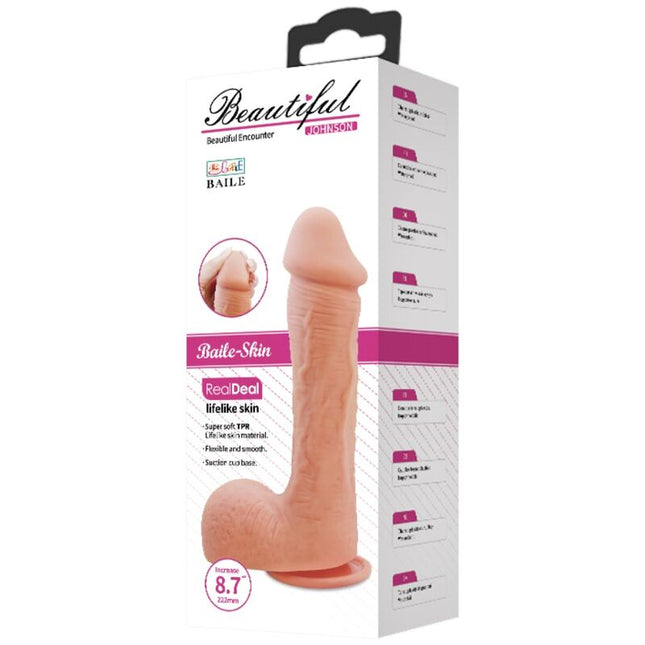 DILDO REALISTIC SKIN JOHNSON 22 CM