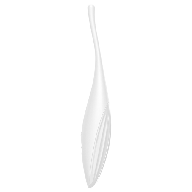 SATISFYER - VIBRATOR CU VÂRF DE CLITORIS TWIRLING JOY ALB