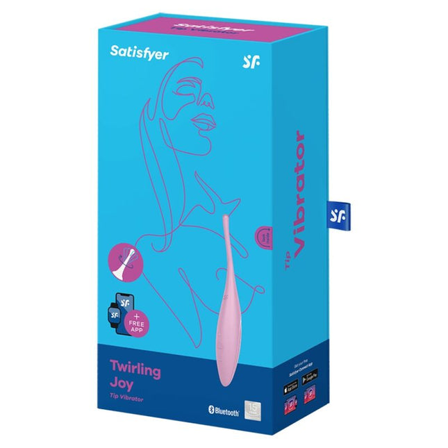 SATISFYER - VIBRATOR CU VÂRF DE CLITORIS TWIRLING JOY ROZ