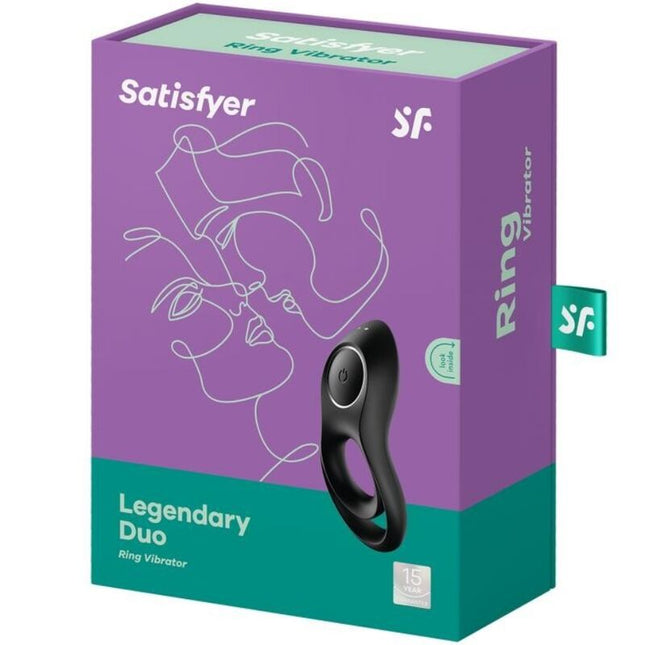 SATISFYER - VIBRATOR CU INEL DUO LEGENDAR NEGRU