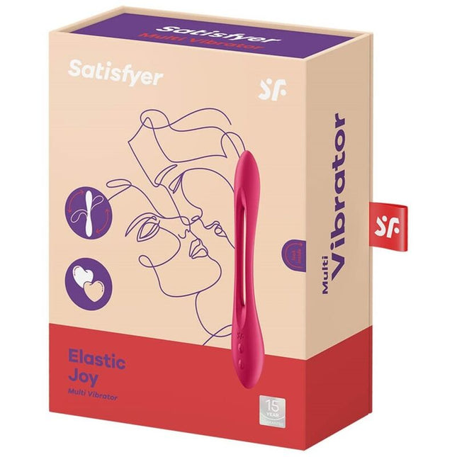 SATISFYER - VIBRATOR MULTIPLU ELASTIC JOY ROȘU