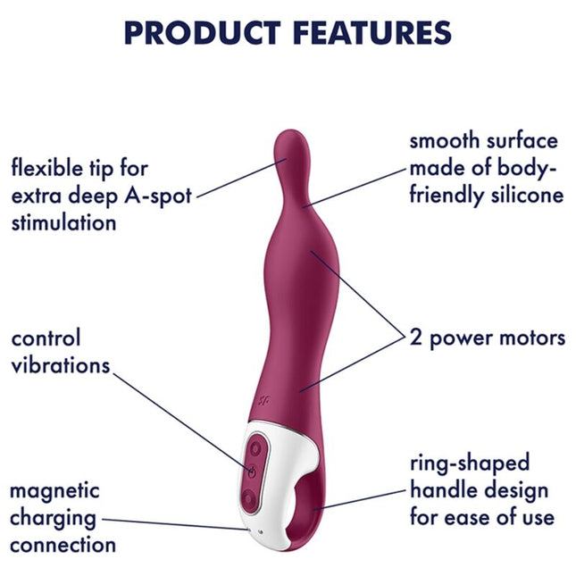 SATISFYER - VIBRATOR UIMITOARE 1 ASPOT BERRY