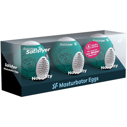 SATISFYER - 3 OUĂ DE MASTURBATOR NAUGHTY