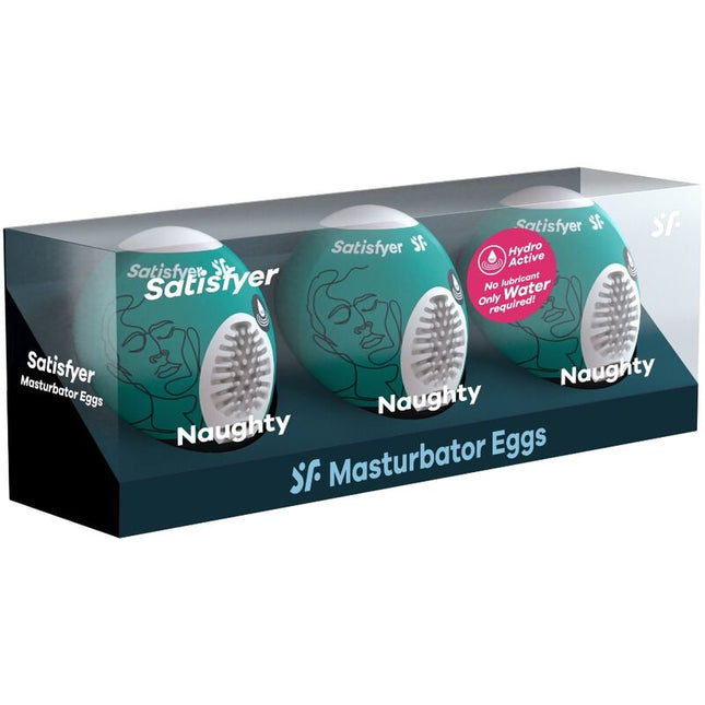 SATISFYER - 3 OUĂ DE MASTURBATOR NAUGHTY