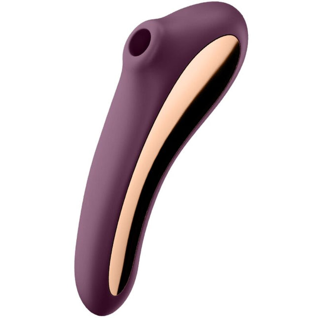SATISFYER - VIBRATOR DUAL KISS AIR PULSE VIN ROȘU