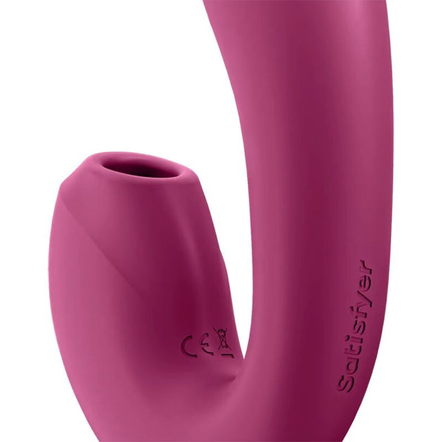 SATISFYER - STIMULATOR ȘI VIBRATOR SUNRAY CU APLICAȚIE ROȘIE