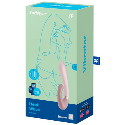 SATISFYER - VIBRATOR HEAT WAVE CU APLICAȚIE ROZ