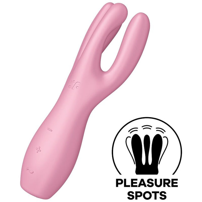 SATISFYER - VIBRATOR THREESOME 3 ROZ