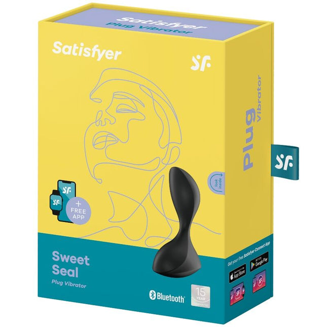 SATISFYER - PLUG VIBRANT SWEET SEAL CU APP NEGRU