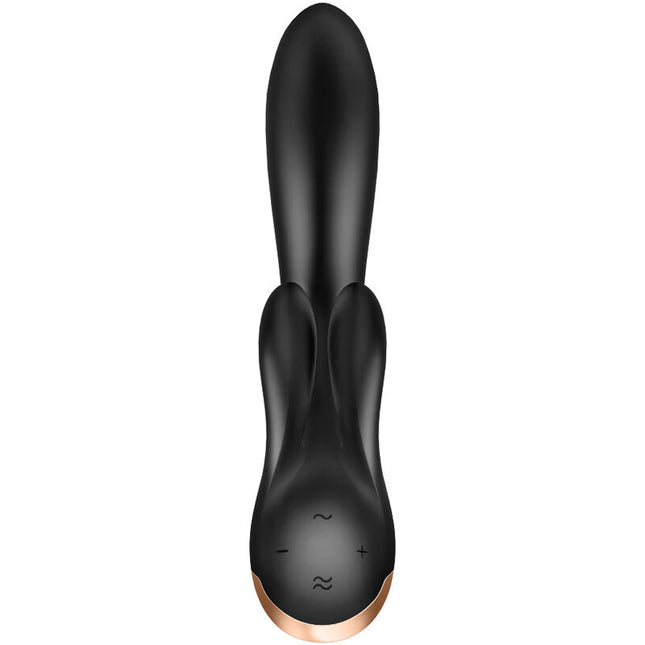 SATISFYER - VIBRATOR DOUBLE FLEX CU APP ALB
