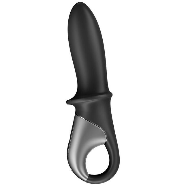 SATISFYER - VIBRATOR ANAL HOT PASSION CU APLICAȚIE NEGRU