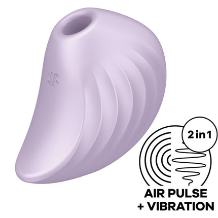 SATISFYER - STIMULATOR ȘI VIBRATOR PEARL DIVER AIR PULSE VERDE