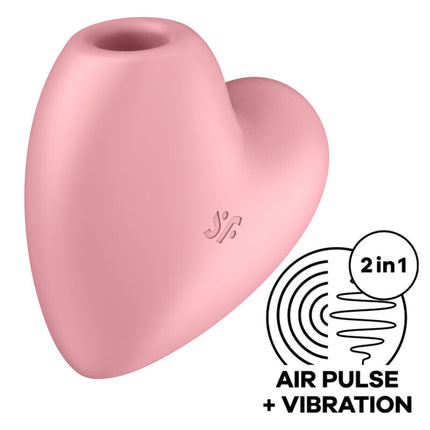 SATISFYER - STIMULATOR ȘI VIBRATOR CUTIE HEART AIR PULSE ALBASTRU