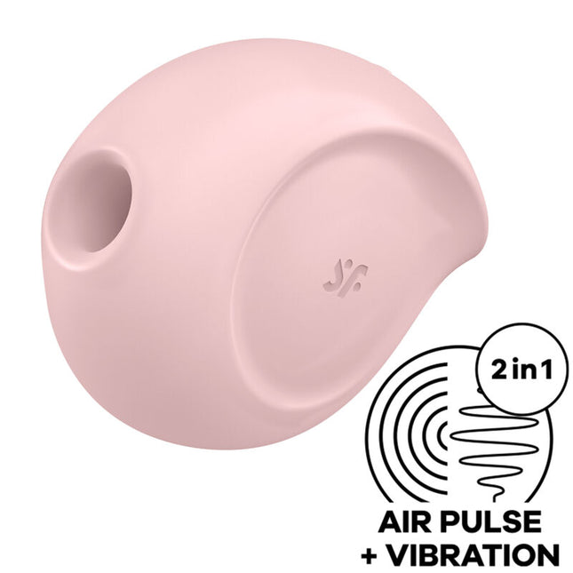 SATISFYER - STIMULATOR ȘI VIBRATOR SUGAR RUSH AIR PULSE ROZ
