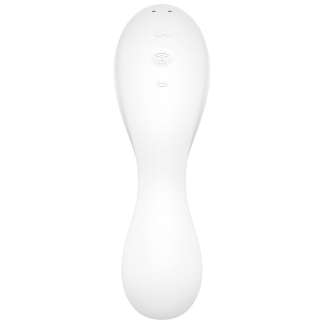 SATISFYER - CURVY TRINITY 5 AIR PULSE STIMULATOR & VIBRATOR APP WHITE