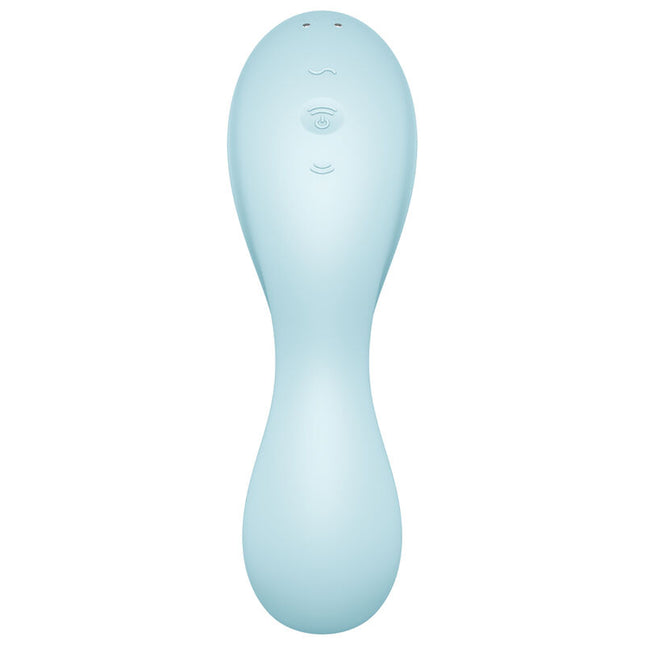SATISFYER - CURVY TRINITY 5 AIR PULSE STIMULATOR & VIBRATOR APP WHITE