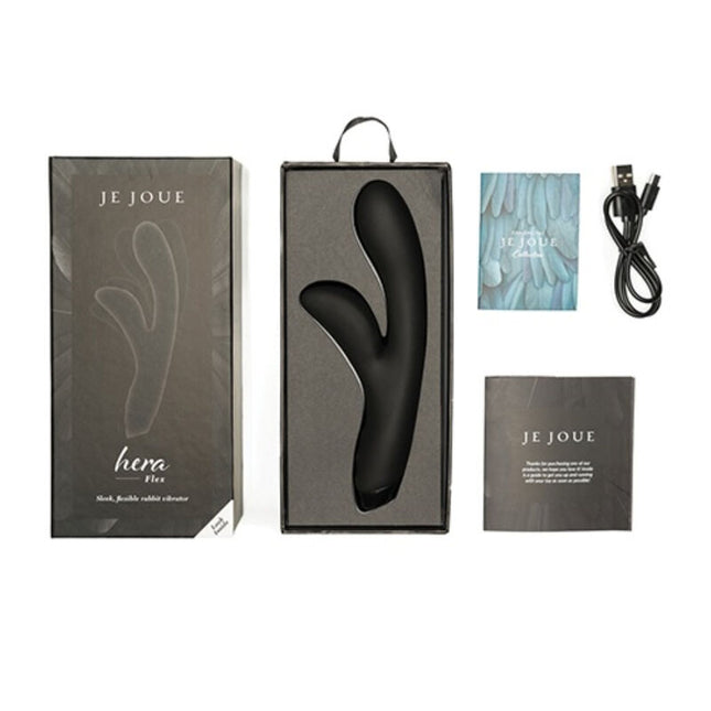 JE JOUE - VIBRATOR HERA FLEX RABBIT - NEGRU