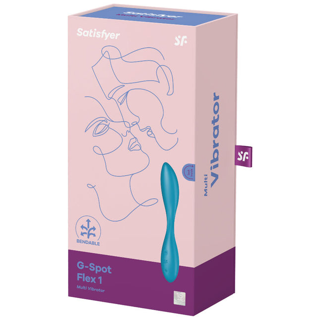 SATISFYER - VIBRATOR MULTIPLU G-SPOT FLEX 1 ALBASTRU
