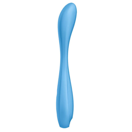 SATISFYER - G-SPOT FLEX 4+ VIBRATOR MULTIPLU CU APLICAȚIE ALBASTRU