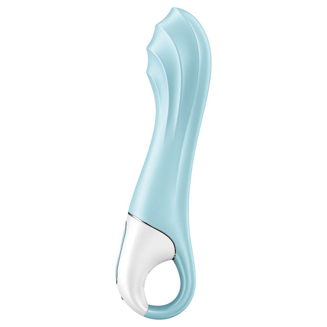 SATISFYER - VIBRATOR CU POMPĂ DE AER 5+ VIBRATOR GONFLABIL PUNCT G CU APLICAȚIE ALBASTRU