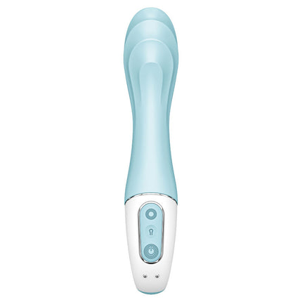 SATISFYER - VIBRATOR CU POMPĂ DE AER 5+ VIBRATOR GONFLABIL PUNCT G CU APLICAȚIE ALBASTRU