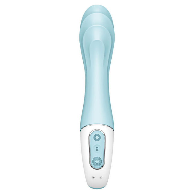 SATISFYER - VIBRATOR CU POMPĂ DE AER 5+ VIBRATOR GONFLABIL PUNCT G CU APLICAȚIE ALBASTRU