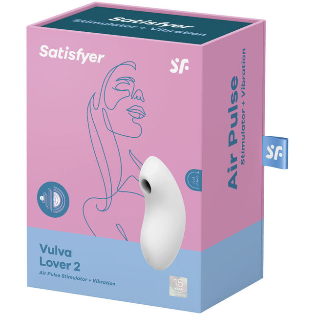 SATISFYER - STIMULATOR ȘI VIBRATOR VULVA LOVER 2 AIR PULSE ALBASTRU