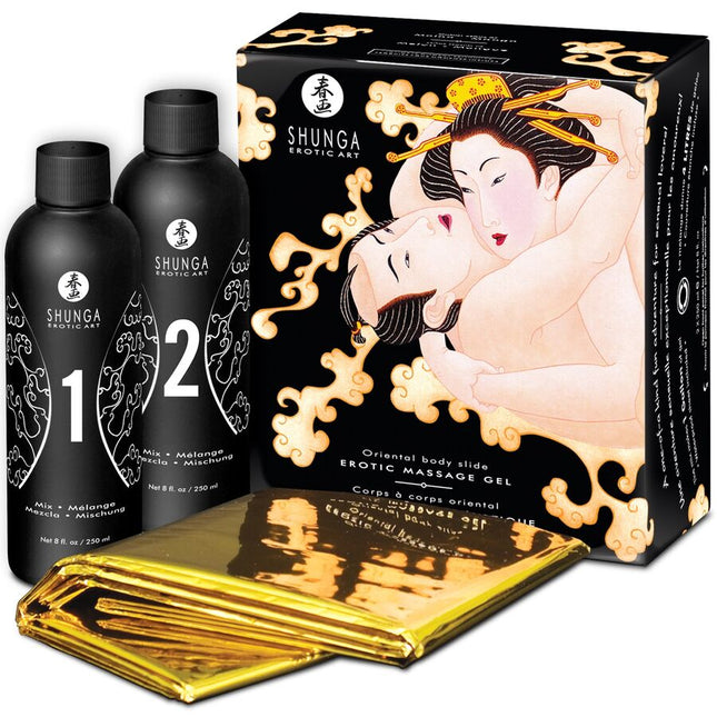 SHUNGA - GEL DE MASAJ EROTIC ORIENTAL CU PEPENE VERDE ȘI MANGO 