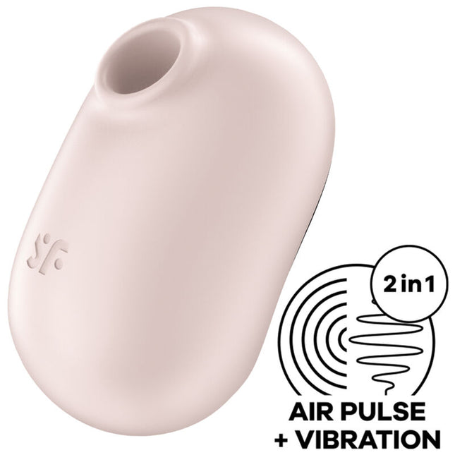 SATISFYER - STIMULATOR ȘI VIBRATOR PRO TO GO 2 DOUBLE AIR PULSE VIOLET