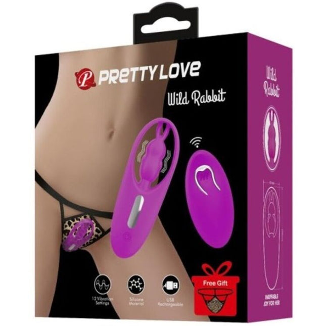 PRETTY LOVE - STIMULATOR WILD RABBIT PENTRU CHILOT CU TELECOMANDĂ LILAC