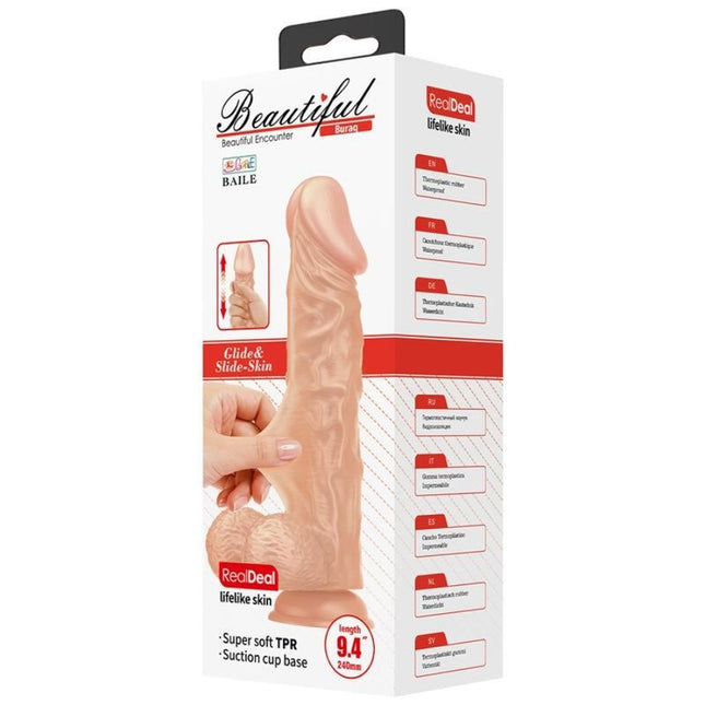 DILDO FRUMOS REALISTIC BURAQ 24 CM NATURAL