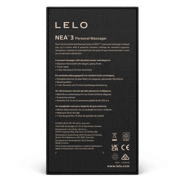LELO - APARAT DE MASAJ PERSONAL NEA 3 NEGRU