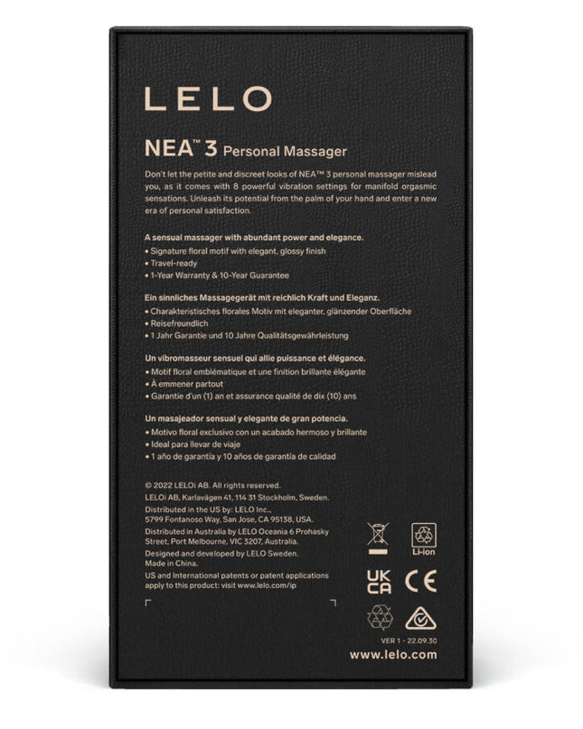 LELO - APARAT DE MASAJ PERSONAL NEA 3 NEGRU