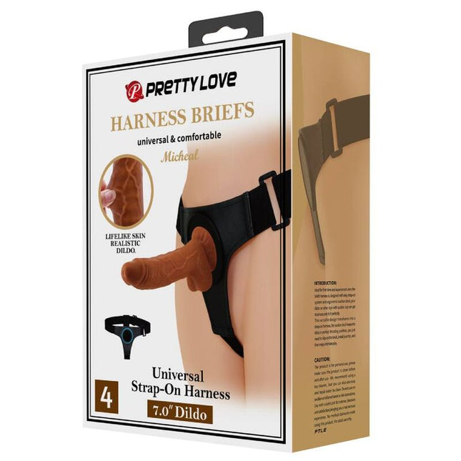 PRETTY LOVE - HAM UNIVERSAL CU DILDO MICHEAL 20 CM NEGRU