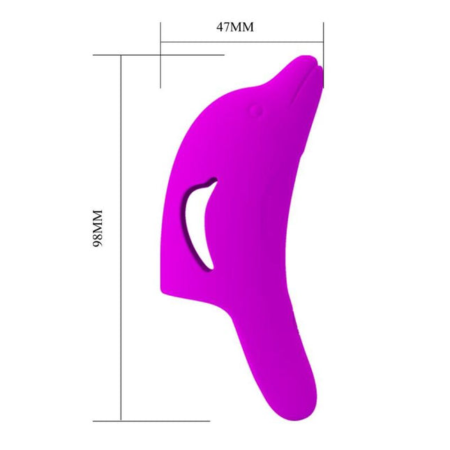 PRETTY LOVE - STIMULATOR PUTERNIC PENTRU DEGETE DELPHINI, CU FORMĂ MOV