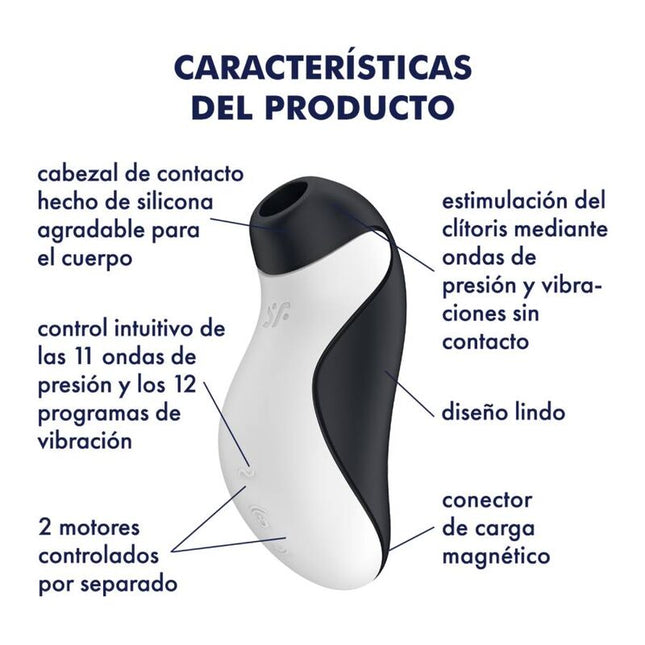 SATISFYER - STIMULATOR ORCA AIR PULSE + VIBRAȚII