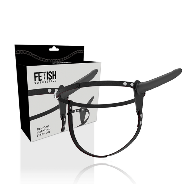 HAM FETIȘ PENTRU SUBMISIUNE - VIBRATOR DIN SILICON NEGRU 15 CM