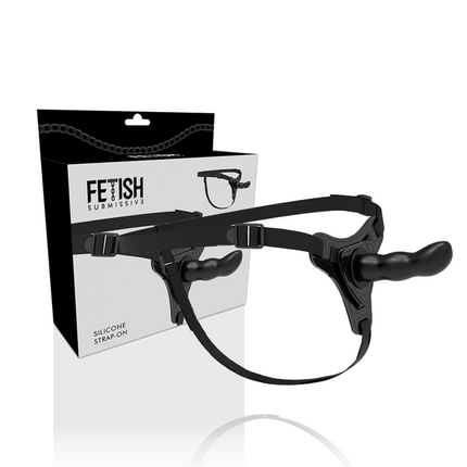 HAM FETIȘ PENTRU SUBMISIUNE - SILICON NEGRU PUNCT G 16 CM