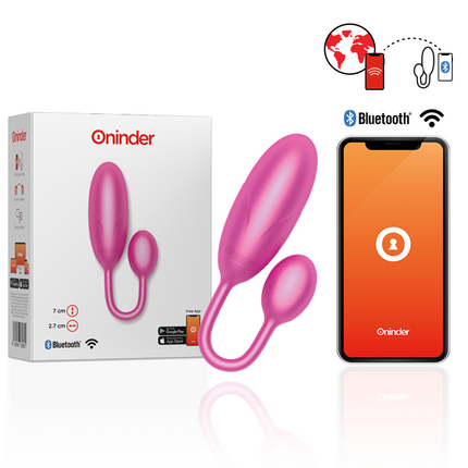 ONINDER - OU VIBRATOR DENVER ROZ 7 X 2,7 CM APLICAȚIE GRATUITĂ