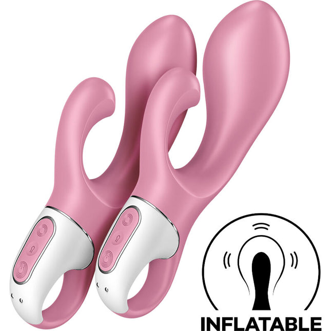 SATISFYER - POMPA DE AER IEPURAȘ 2 ROZ