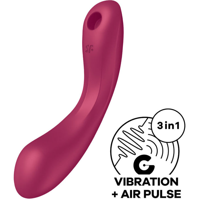SATISFYER - CURVE TRINITY 1 AIR PULSE VIBRAȚIE ROȘU