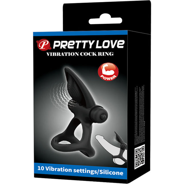 PRETTY LOVE - INEL VIBRATOR 10 VIBRAȚII SILICON NEGRU