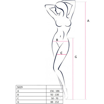 PASSION - S029 COLANȚI NEGRI CU PORTJARTIER MĂRIME UNICA