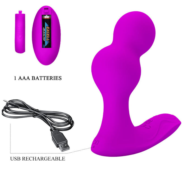 PRETTY LOVE - VIBRATOR ANAL CU MASAJ TERRANCE ȘI TELECOMANDĂ