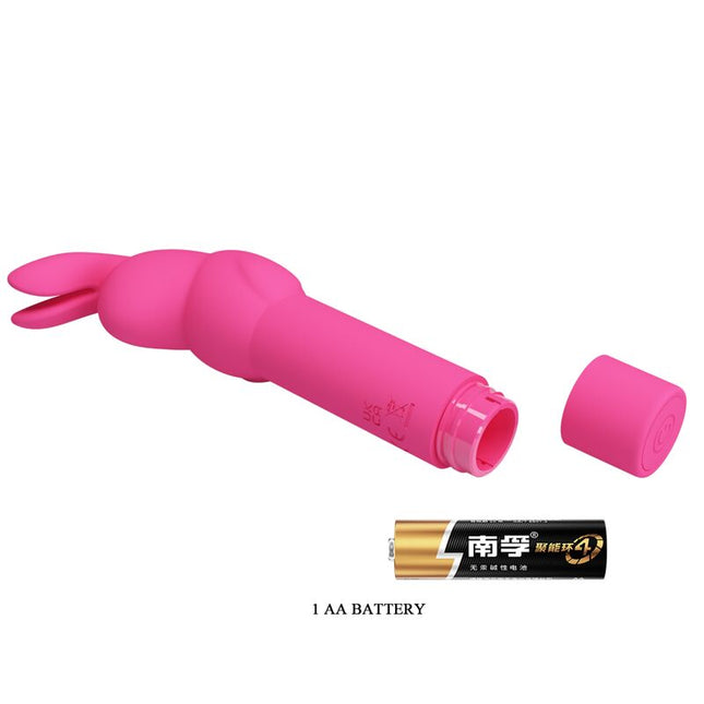 PRETTY LOVE - VIBRATOR DIN SILICON GERARDO FUSCHIA RABBIT