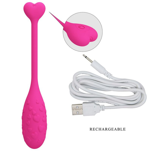 PRETTY LOVE - OU VIBRATOR PINK FISHER CONTROLAT PRIN APLICAȚIE